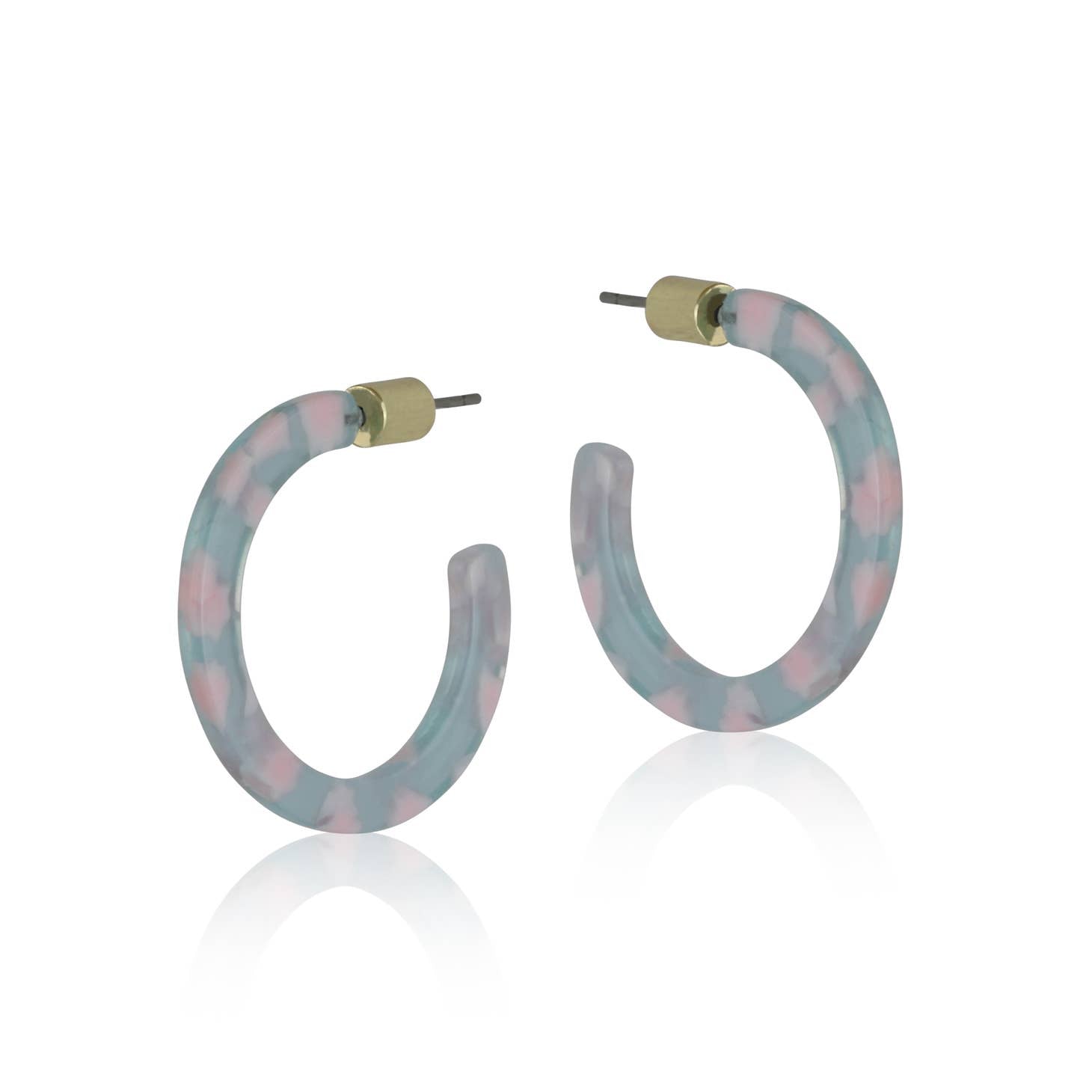 Small resin hoop earrings