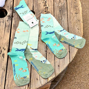 Women's Socks | Underwater Scene | Ocean | Mismatched | Eco