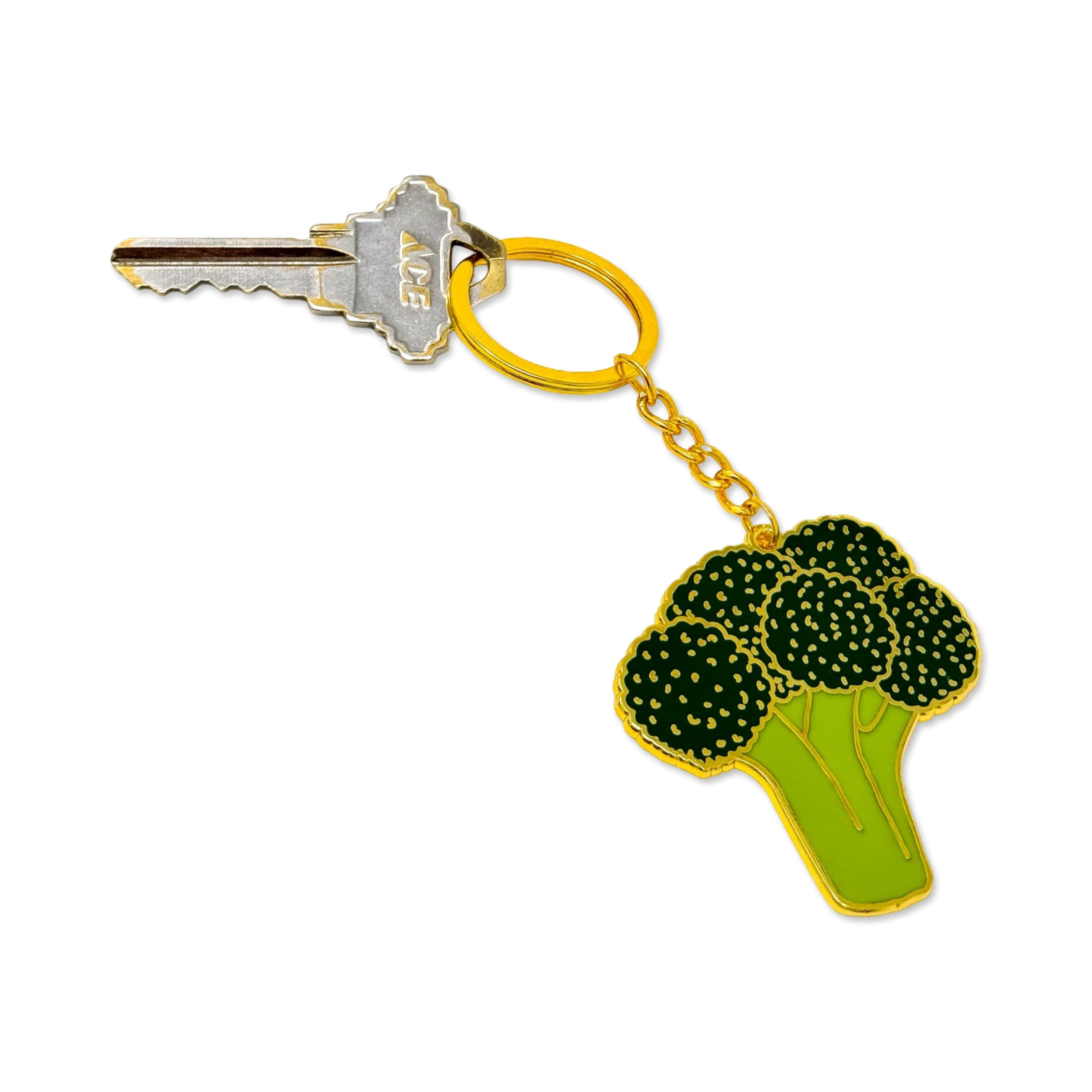 Broccoli Enamel Bag Charm / Keychain