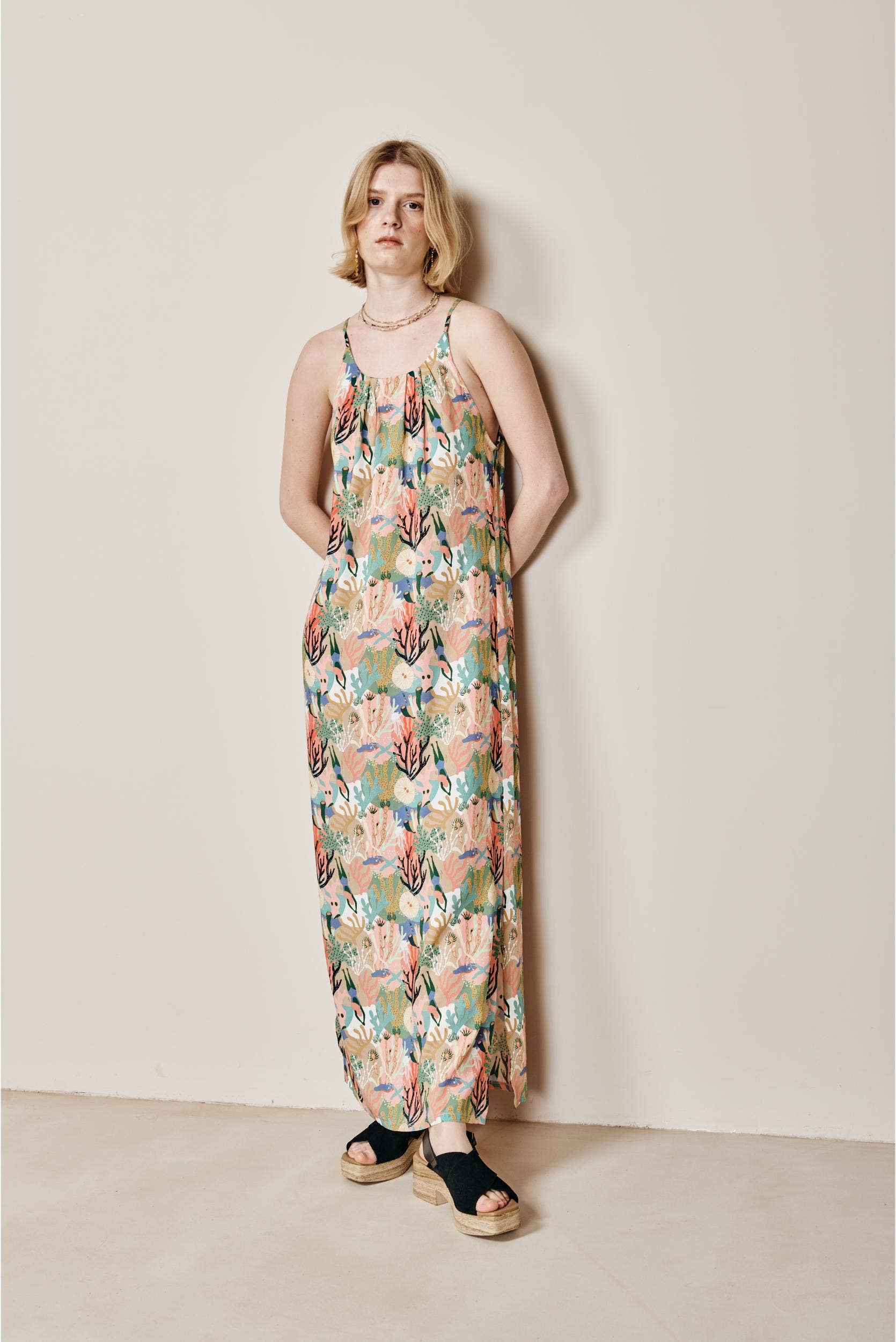 Original Print San Lucar Halter Dress