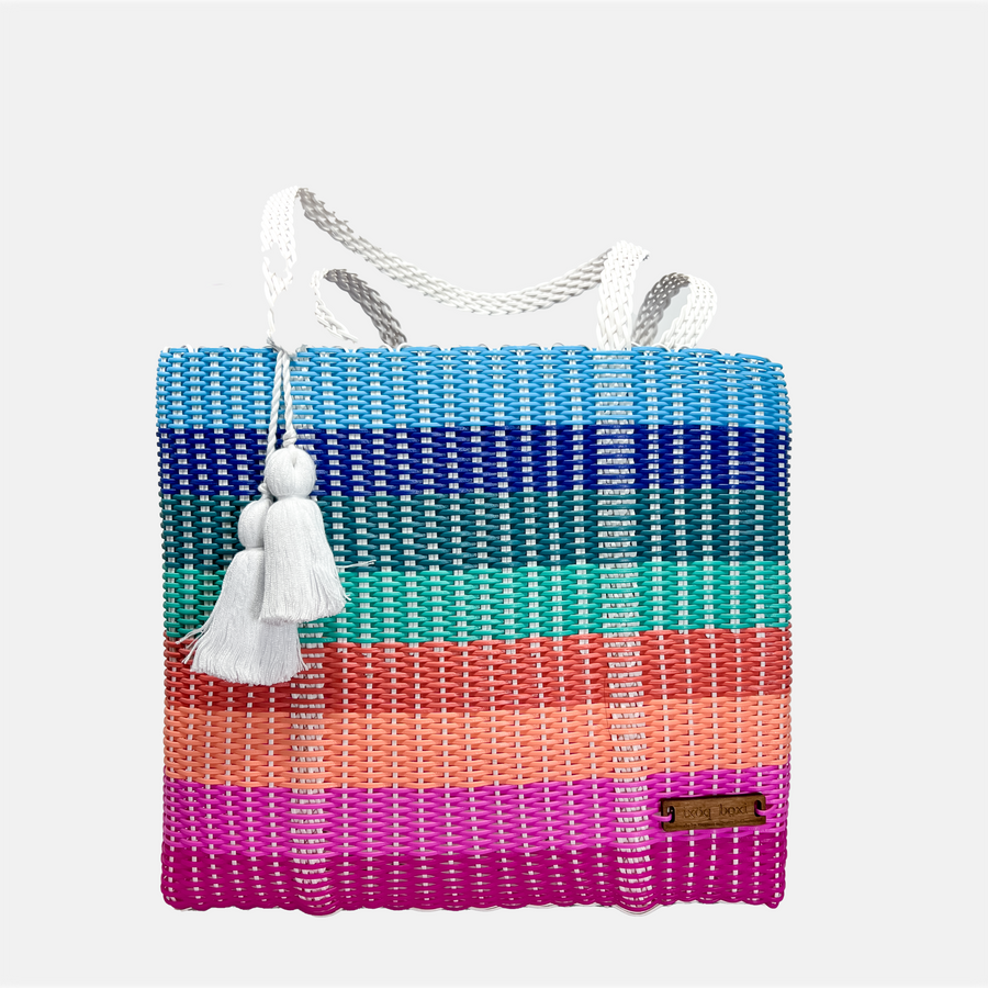 Ixoq CESTA TOTE medium - multi color striped - unlined