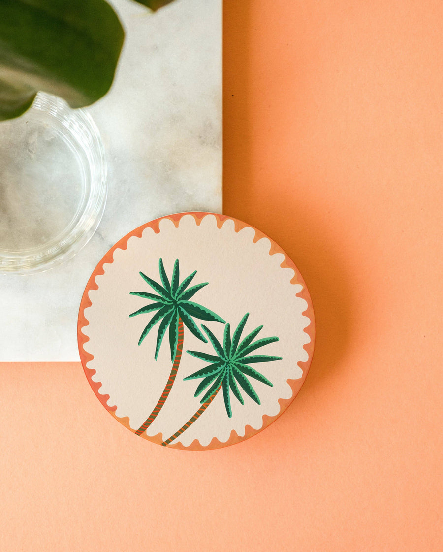 Palm Trees Coasters - Set of Four