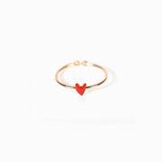 GRANT heart ring (poppy red)