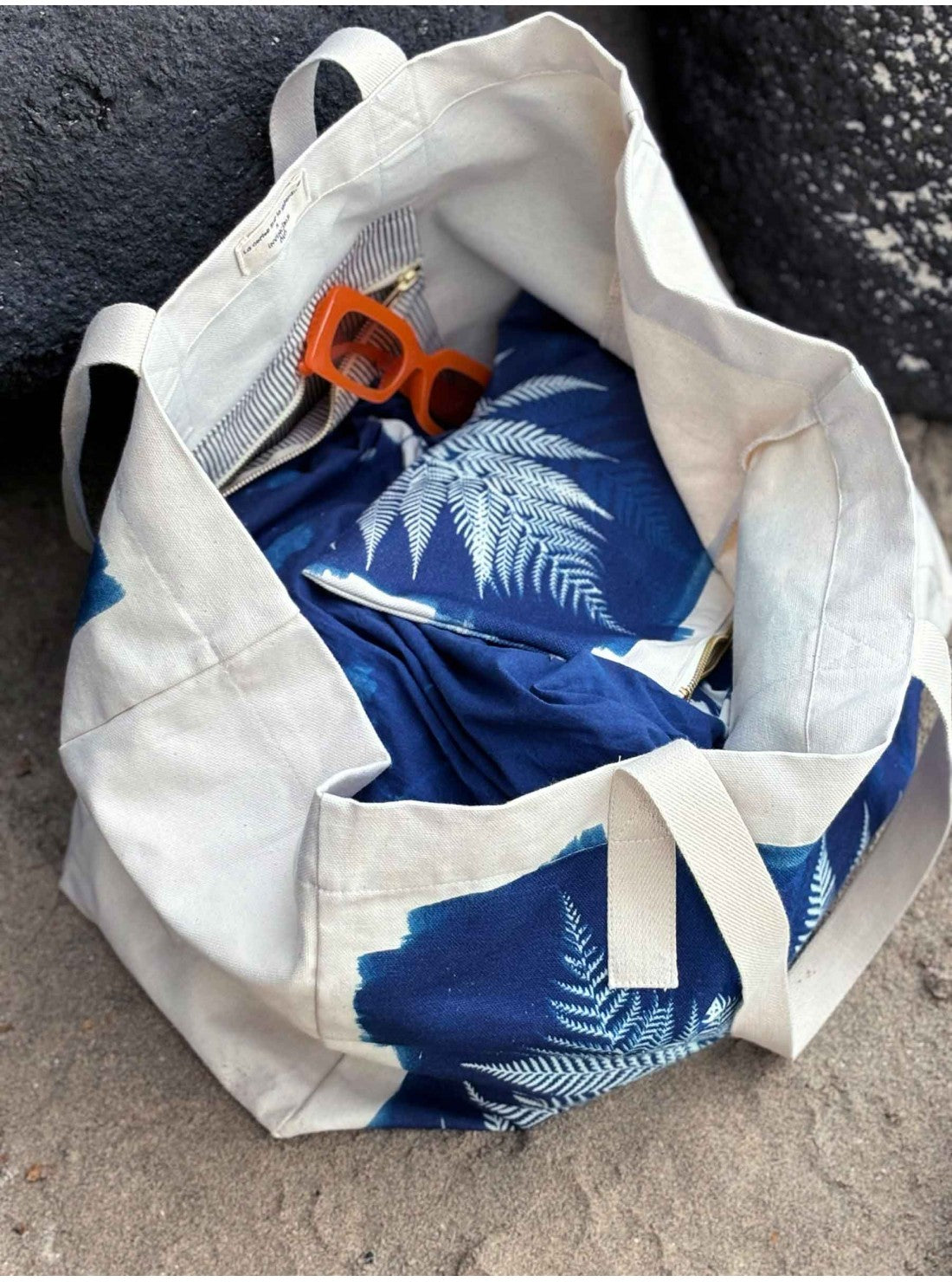 XXL cyanotype tote bag