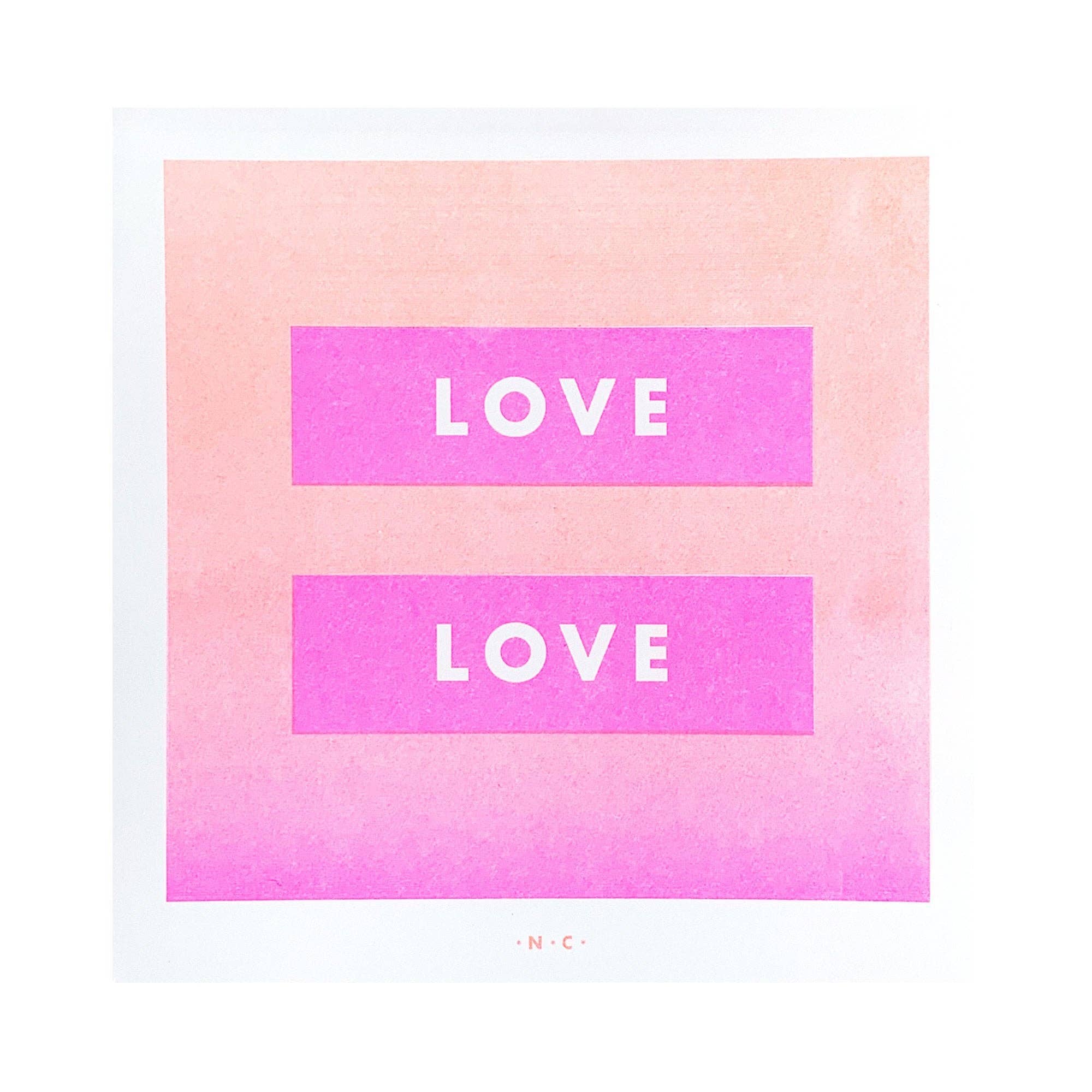 Love is Love - Art Risograph Print