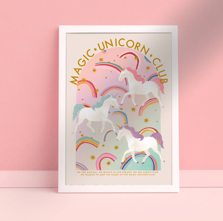 Magic Unicorn Print, Children’s Room, Bright and Colourful