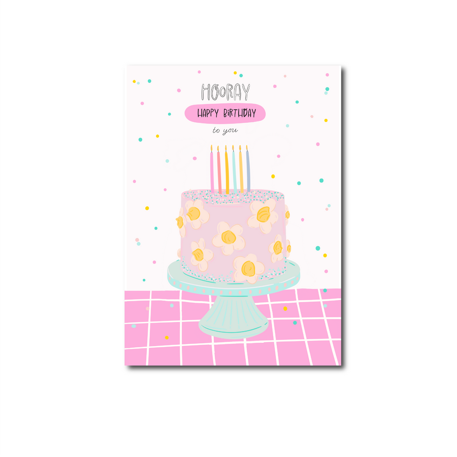 Postcard Hooray cake