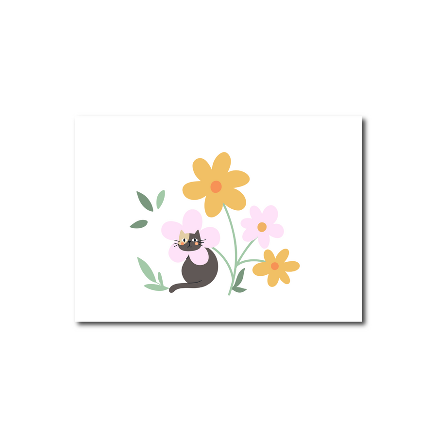 Postcard Flowercat