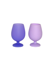 Pool-friendly Wine Glasses in Tanzanite & Amethyst