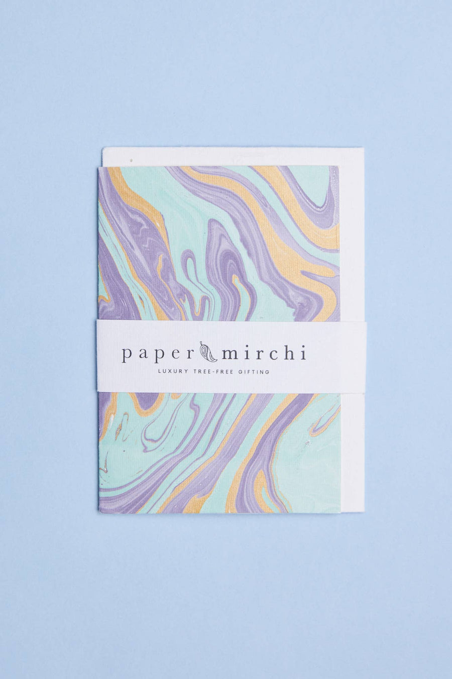 Hand Marbled Greeting Card - Free Spirit Dreamy Lilac
