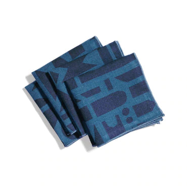 Linen Cocktail Napkins - Blue