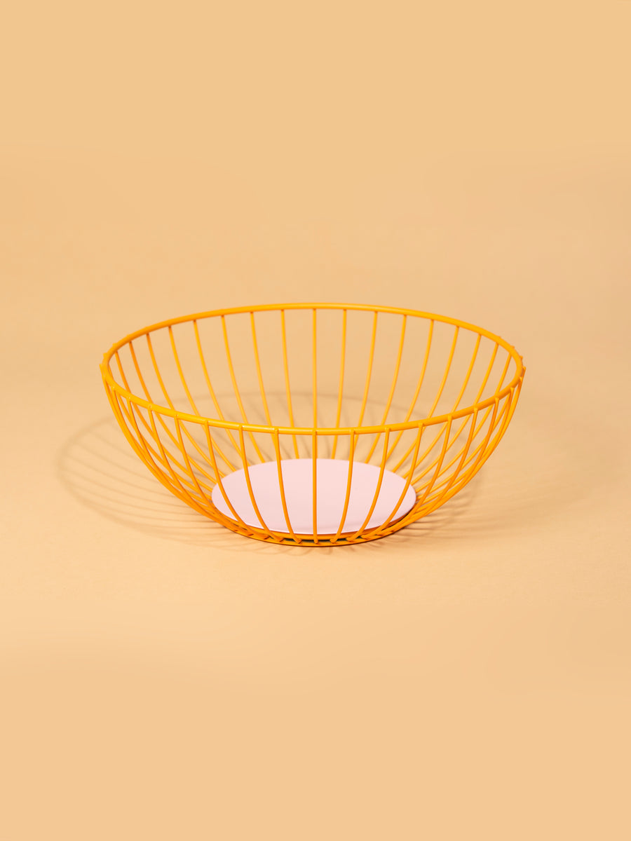 Octaevo Orange Wire Fruit Basket