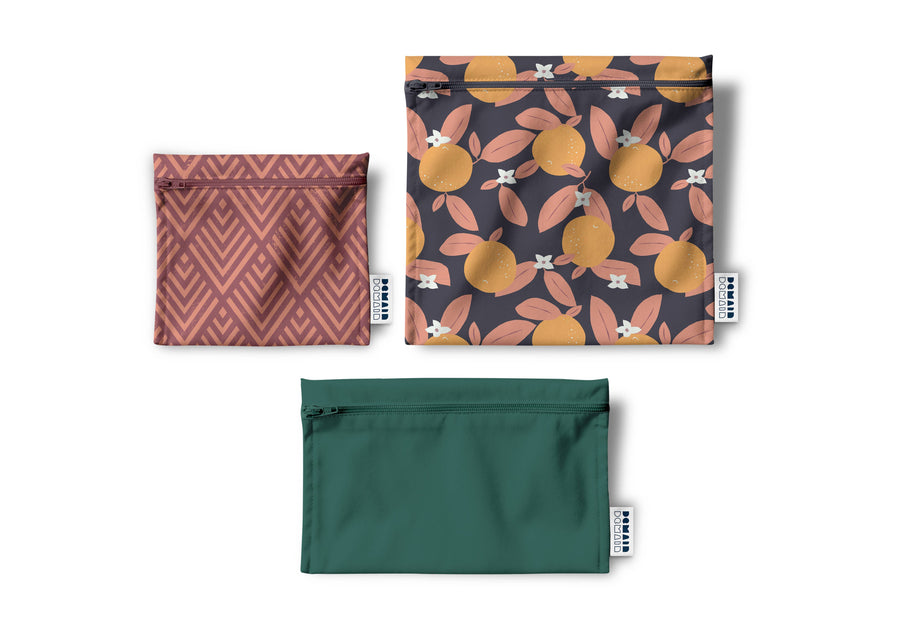 Trio of reusable bags