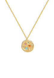 Gemstone Coin Necklace
