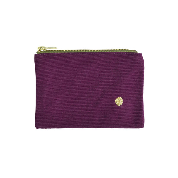 ポーチ MOLLIOLLI MONE fur pouch purple MW5WBG11XPP 100% organic cotton pouch - purple - gold zipper