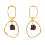 Planetary Garnet Hoops