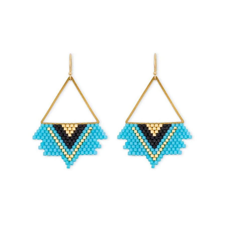 Akala Beaded Triangle Earrings