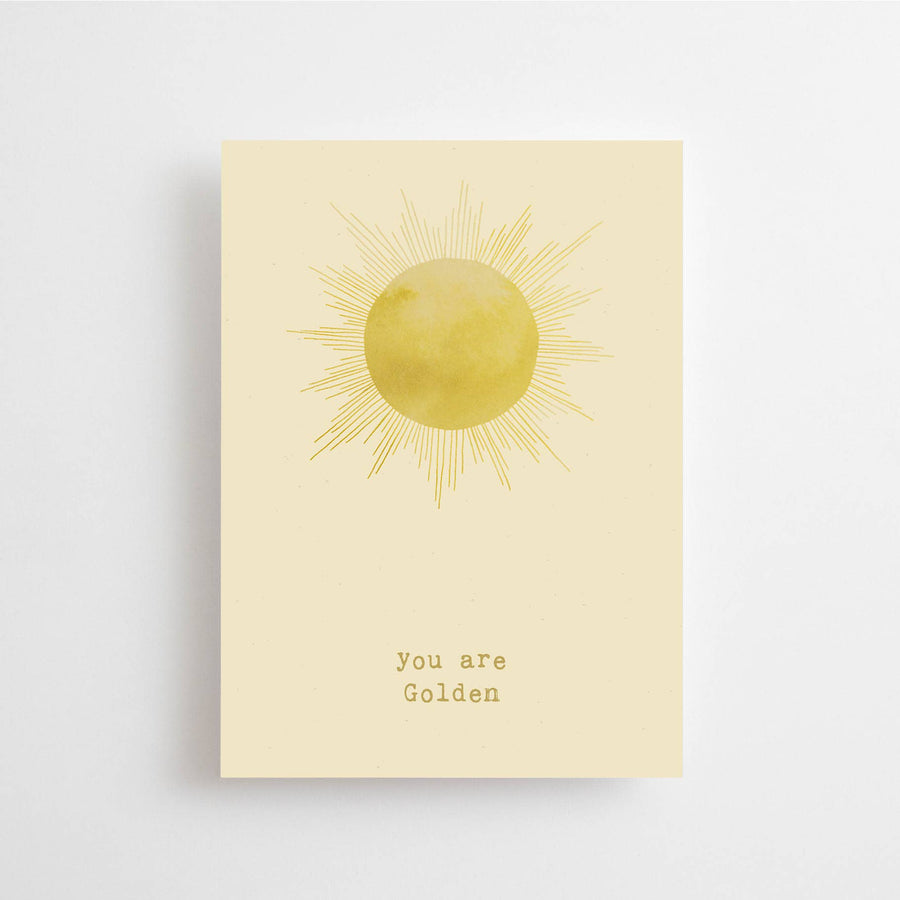 YOU ARE GOLDEN - POSTCARD  -