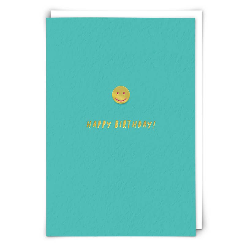 Smiley Greetings Card with Enamel Pin
